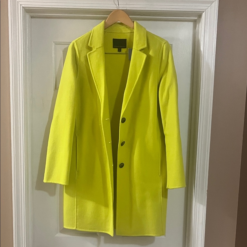 Banana Republic Vibrant lime Trench Coat
